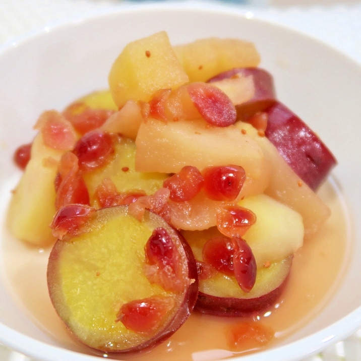 さつまいも&りんご&クランベリーのハチミツ煮